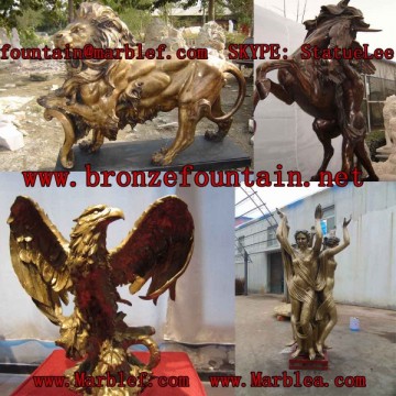 Bronze Lions Sculptures
