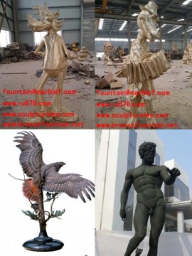 Marble Eagle Sculpture