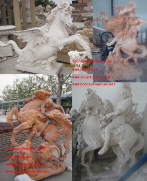 Marble Lion Sculptures